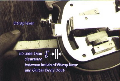 Photo B : Strap lever clearance